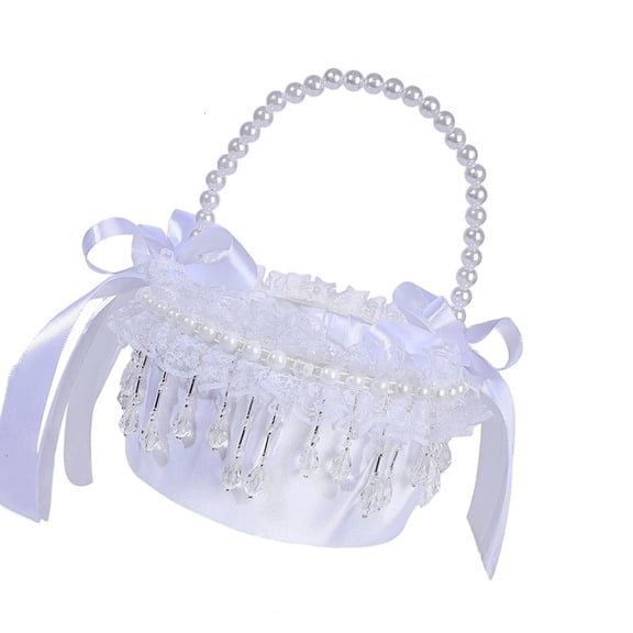 MOMOJIA Elegant Crystal Beads Fringe Basket or Festival Event And Interior Designs