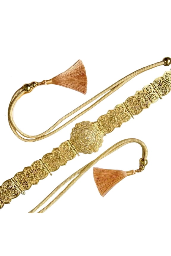 Elegant Hollows Out Bridal Metal Belt With Rhinestones For Weddings And Evening Event Adjustable Waist Accessory