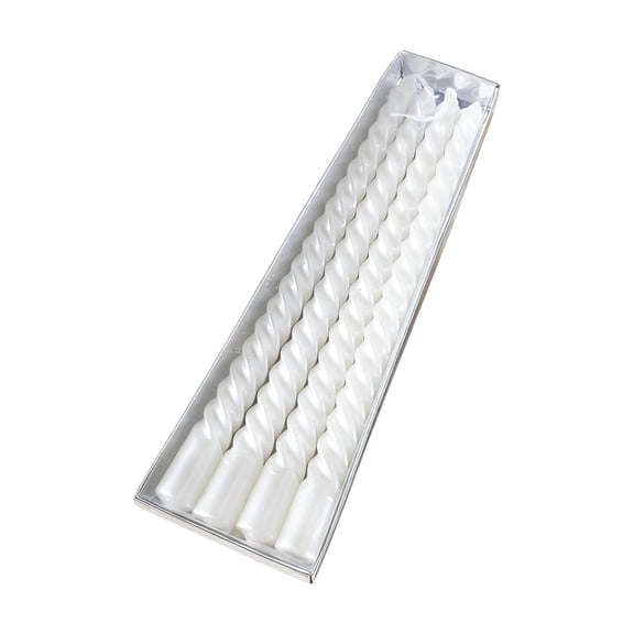 MOMOJIA Elegant Twist Candle For Weddings Birthdays Christmas Clean Burning Wax 20/25cm Height Set Of 4