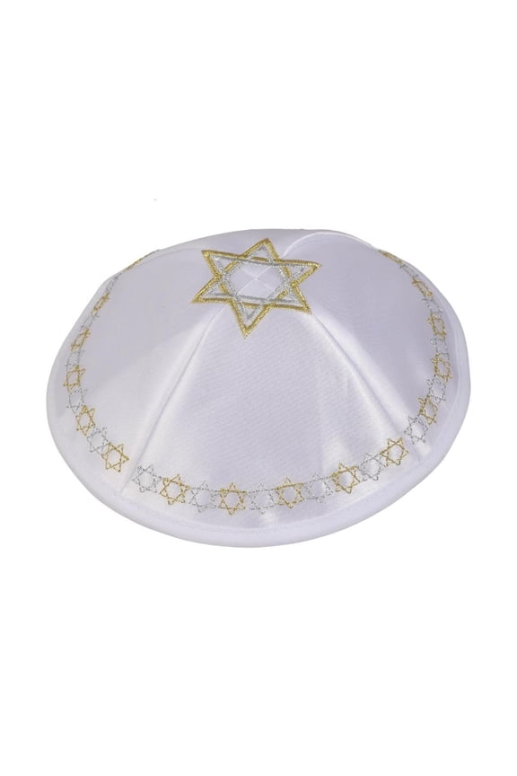 Embroidery Pattern Jewish Cap PolyesterSku11Hat Traditional Kippah Hat For Men