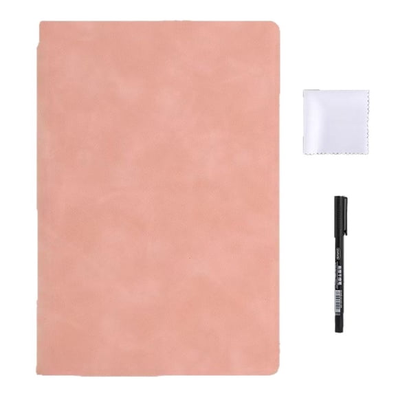 MOMOJIA Erasable PU Whiteboard Notebook 6.61x9.53Inch Compact Size Reusable Writing Pad For Notes Sketches Brainstorming