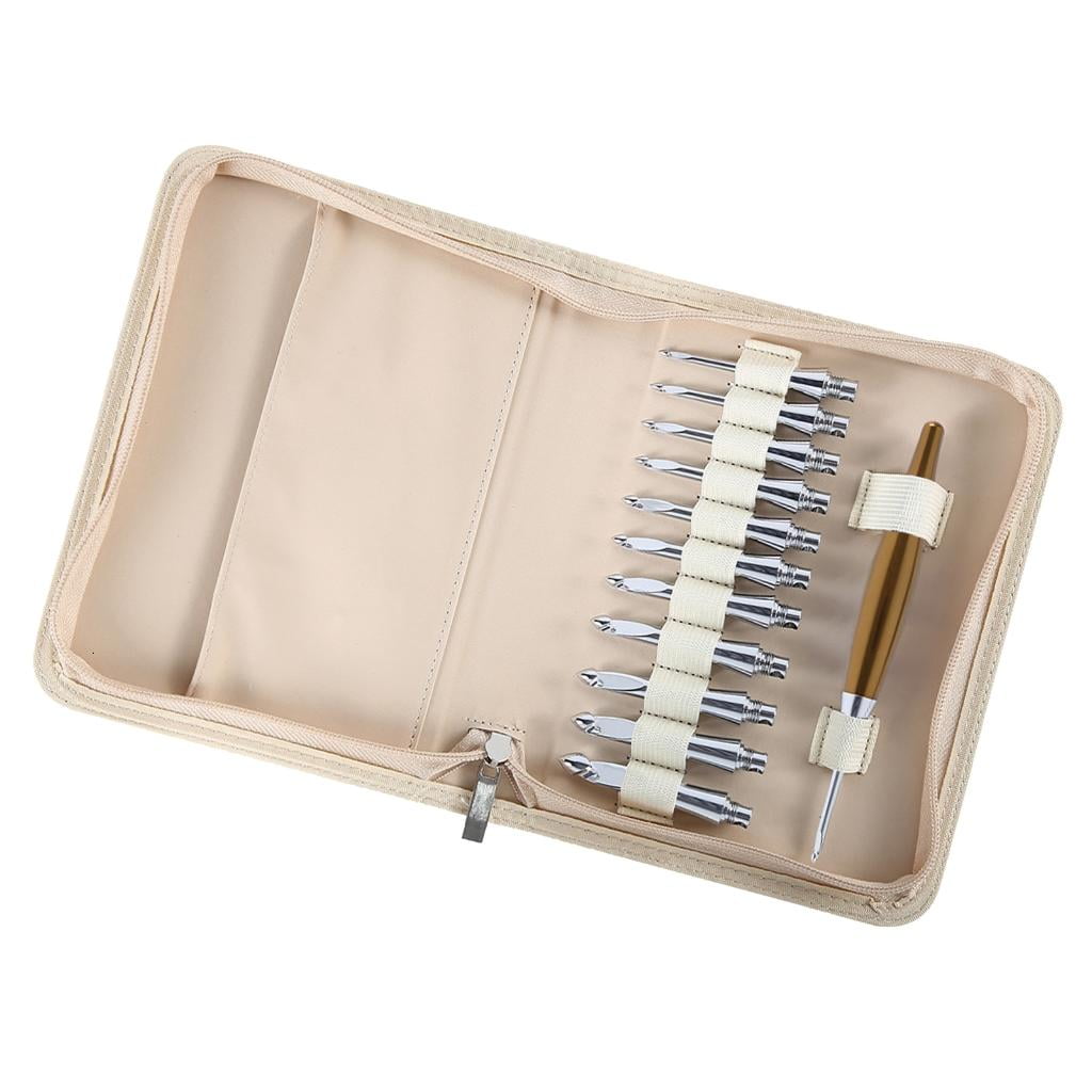 MOMOJIA Ergonomic Hgandle Aluminum Crochet Hook with 11 Interchangeable Tip for Knitting