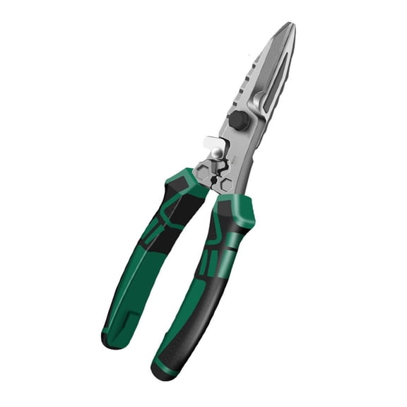 MOMOJIA Ergonomic Multifunction Tin Snips Pliers Tool With Port Crimper Hexagonal Wrench Comfortable Grip Handle Nonslip Design