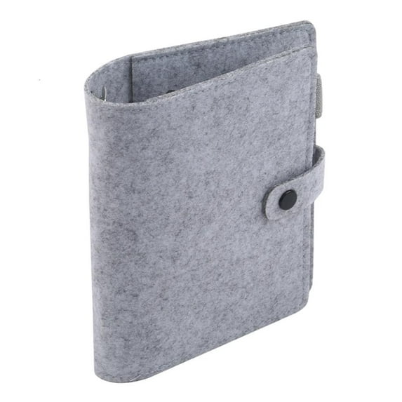 MOMOJIA Felt Cloth 4 Rings Binder for Refillable Journal Planner 18.5x23cm Refillable Notebook Cover (Inner Paper Not Included)