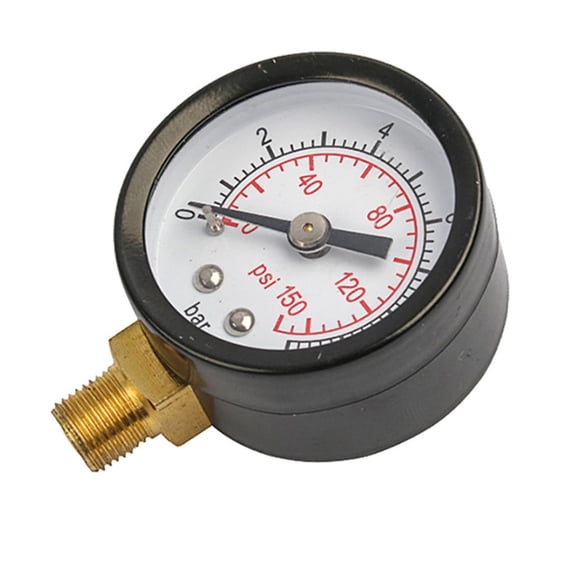 MOMOJIA Filter Pressure Gauge Suitable for Water Pressure Testing Pneumatic Systems 40mm Dials, 1/8" NPT Thread, Stainless Steel