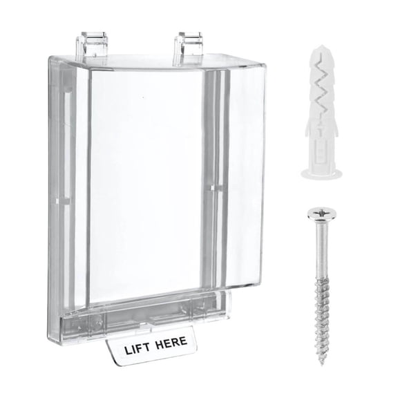 MOMOJIA Fire emergency button protective Device - High-strength plastic protective Device - Manual call point guardrail - Easy installation - Waterproof and anti-misoperation