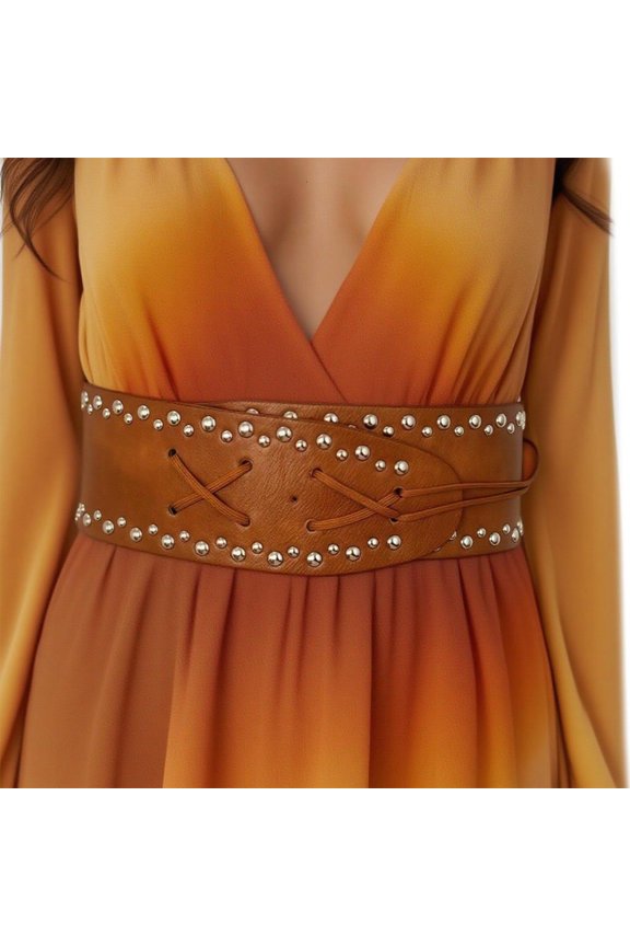 Flexible Golden Firm Waist Belt For Elegant Styling Comfortable Everyday Support