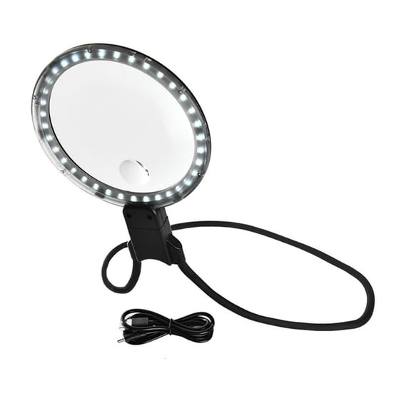 MOMOJIA Flexible Stand Magnifying Glass Rechargeable Glass LED for Books & Handiwork