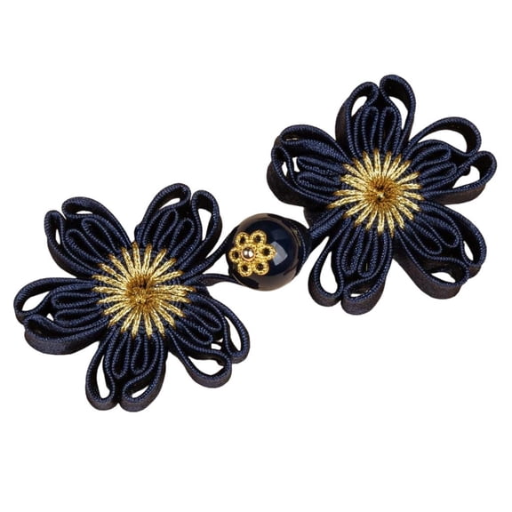MOMOJIA Flower Shape Fabric Cheongsam Button Decorative Knot Buttons Sewing Fasteners