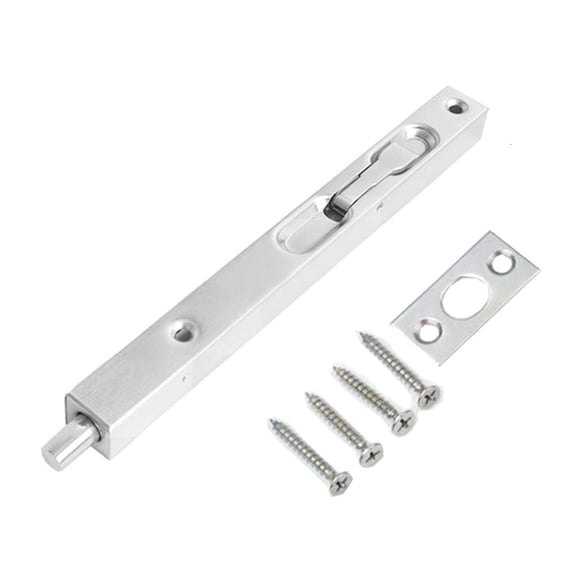 MOMOJIA Flush Bolt French Door Lock Stainless Steel Fire Door Latches Concealed Spring Bolt Concealed Security Latches Easy to Use
