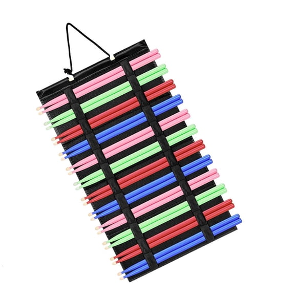 MOMOJIA Foldable Drumstick Holder Storage Organizer For Felt Hanging Display Percussion Sticks