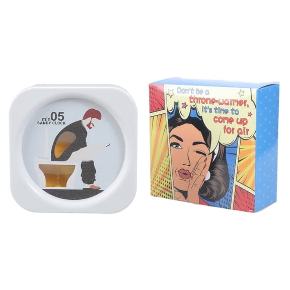 MOMOJIA Functional Plastic Toilet Model Sand Timer 5Minute Visual Reminder For Restroom