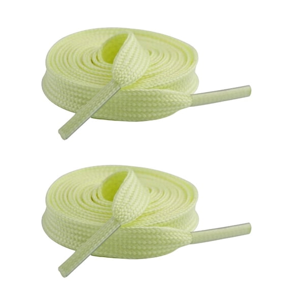MOMOJIA Glowing In The Dark Athletic Shoestrings Weave Luminously Flat Shoe Lace Replacement For Low Light Conditions