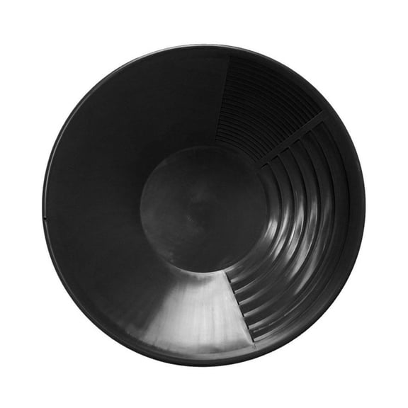 MOMOJIA 15-inch Gold Panning Basin Nugget Sluicing Pan for w/ Dual Riffles Prospecting D