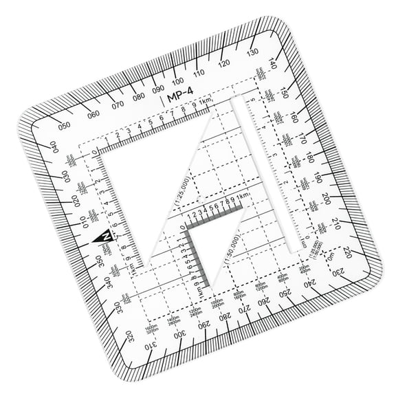 MOMOJIA Gridded Coordinate Protractor Measuring Tool with Gridded Metric Scales 10x10cm for Engineering Architectural Measuring