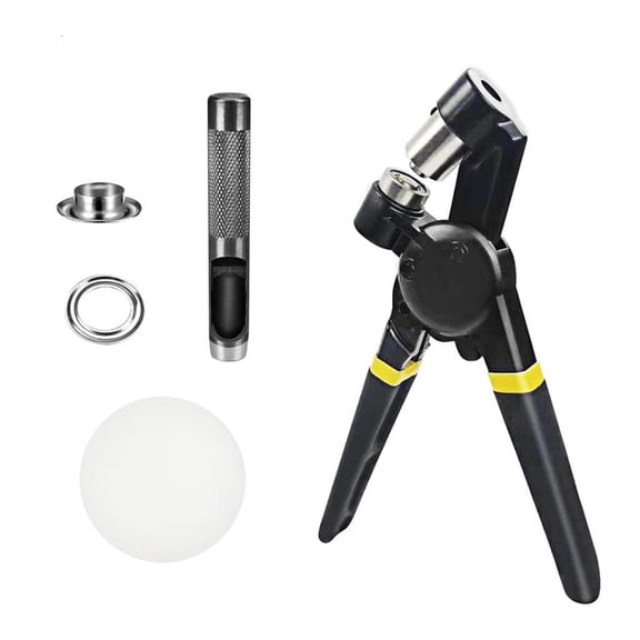 MOMOJIA Grommet Eyelet Pliers Kit Grommet Tool Kit with Metal Eyelets Eyelet Grommet Hand Press Kit for Leather/Belt/Shoes/Craft