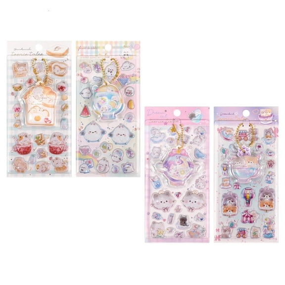MOMOJIA Handcraft Sticker Reusable Tiny Patches for Water Bottle, Notebook, Scrapbooking