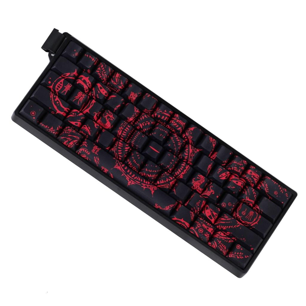 MOMOJIA Heat Sublimation PBT Keycaps Textured Slip Proof For 60% 68% Layouts Keyboards
