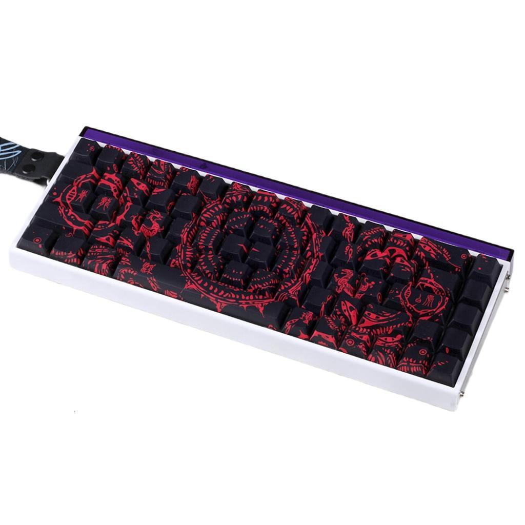 MOMOJIA Heat Sublimation PBT Keycaps Textured Slip Proof For 60% 68% Layouts Keyboards