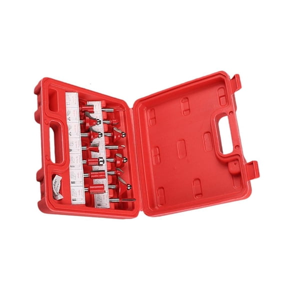 MOMOJIA Heavy Duty 1/4 Inch Router Bit Collection 15pcs Cabinet Door Construction Tool