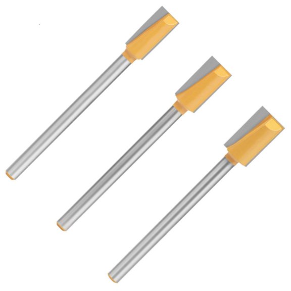 MOMOJIA Heavy Duty Yellow Router Bit Set 8mm High Wear Resistance Alloy Steel Smooth Operation