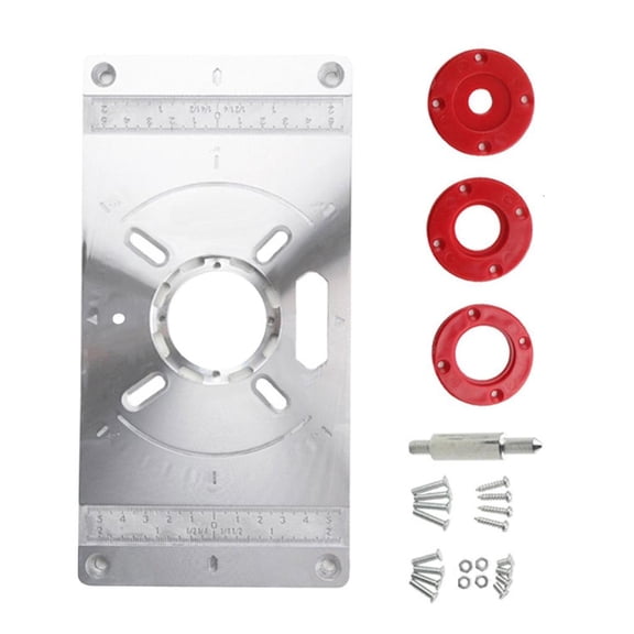 MOMOJIA High Compatibility Aluminium Router Table Insert Plate For Enhances Woodworking Accuracy Professional & DIY Woodworkers