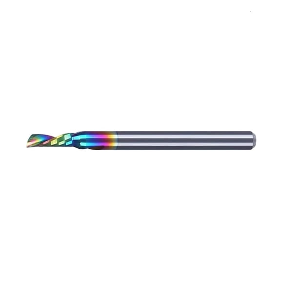 MOMOJIA High Efficiency Coated Left Handed Single Flute Helical End Mill for Machining of PVC and Acrylic Materials Boosting Productivity