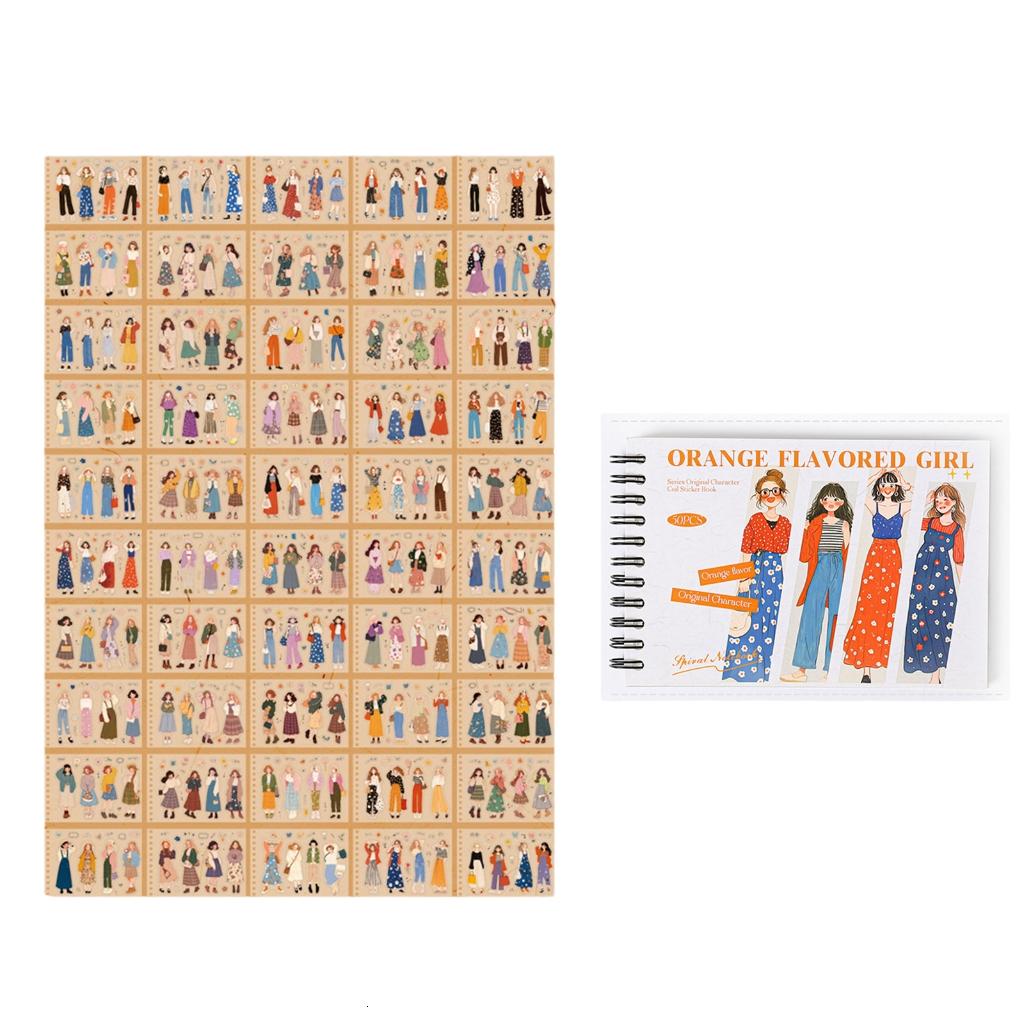 MOMOJIA High Transparency PET Sticker Notebook Featuring Playful ...