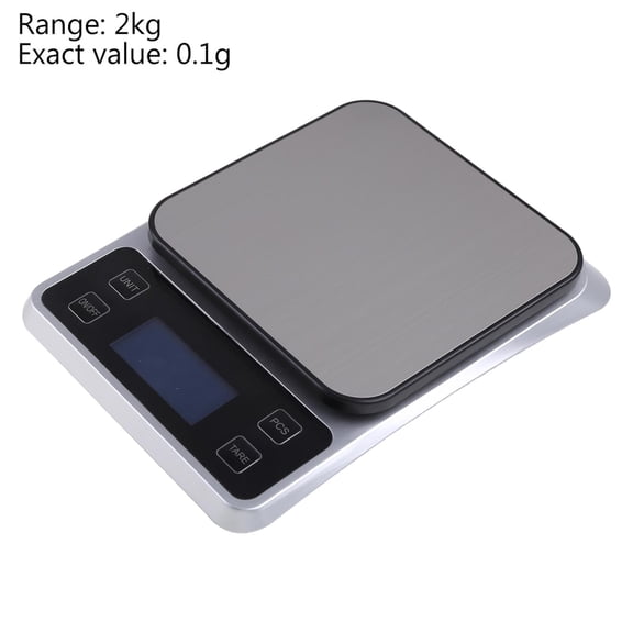 MOMOJIA Home Kitchen Slim Electronic Digital Scale Stainless Steel Weight Weighing Balance Gadget Durable Metal Platform Cooking