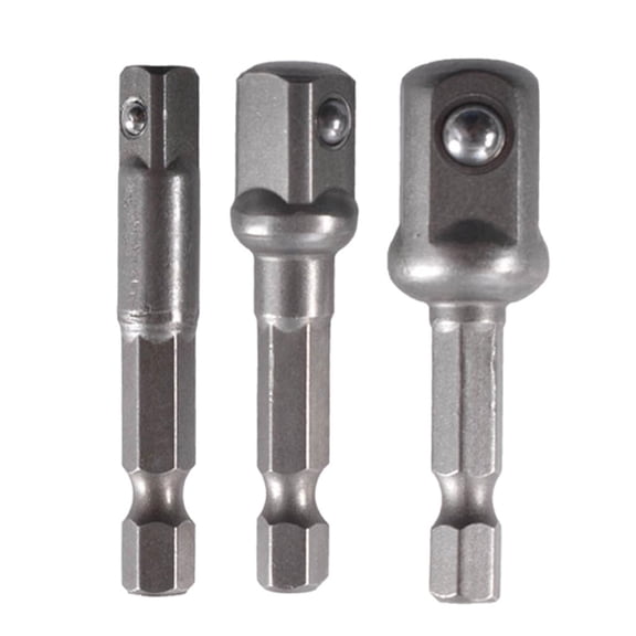 MOMOJIA 3 Pieces 1/4" 3/8" 1/2" Drive Socket Adapter Alloy Steel DIY for Impact Drivers