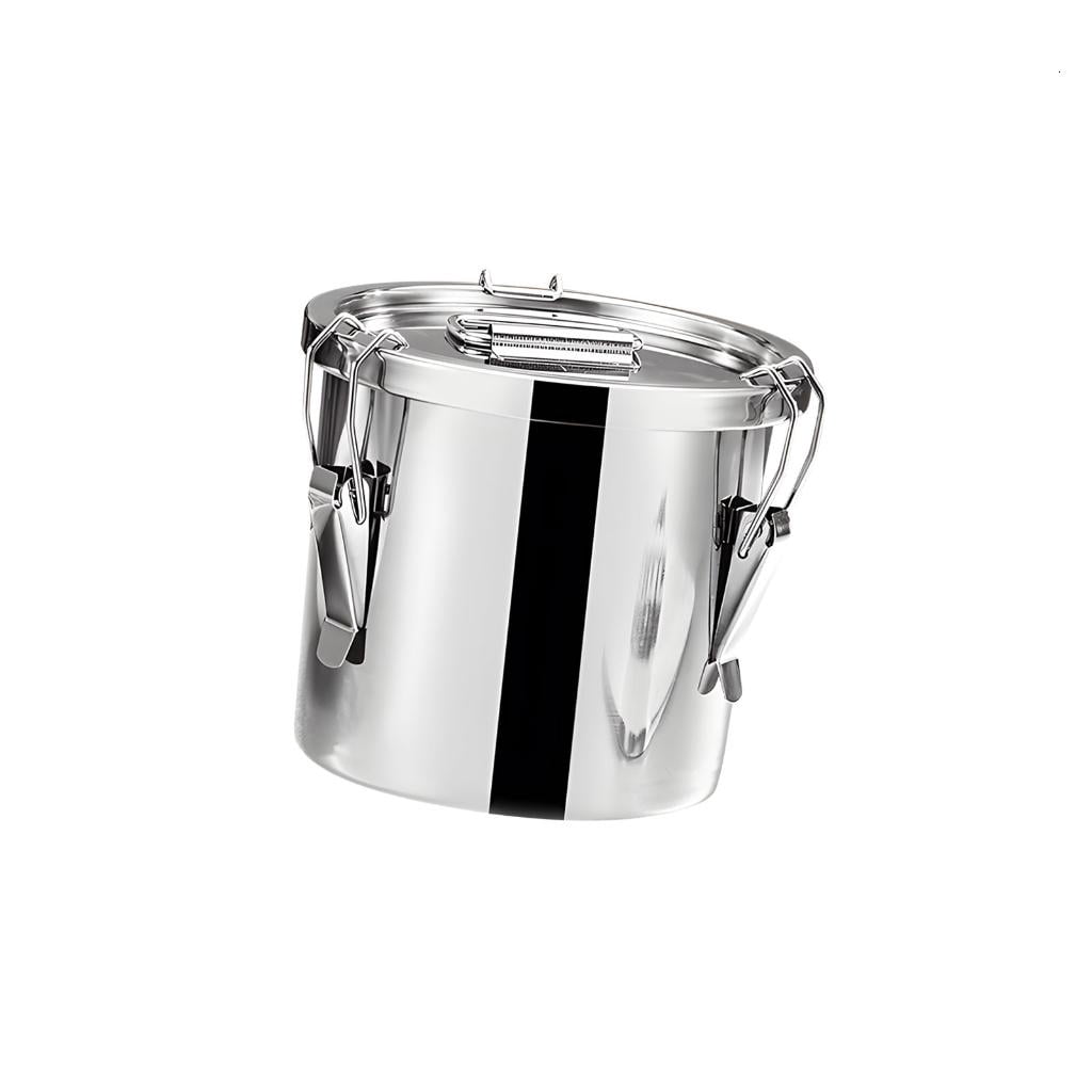 MOMOJIA Industrial 6L Nonrust Steel Sealed Bin Food Grade Materials ...