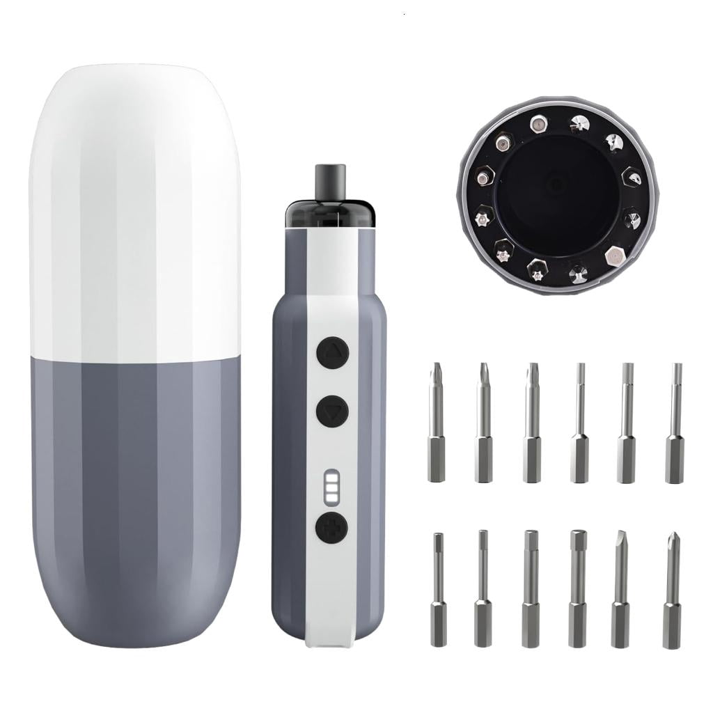MOMOJIA Industrial Electric Screwdriver 3 Torques Settings Rechargeable Magnetic Head