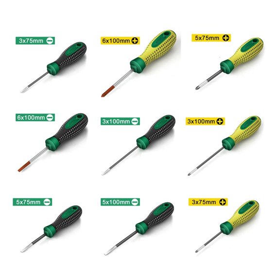 MOMOJIA Industrial Grade Extended Shaft Screwdriver with Magnetic Tip for Fastening,Chiseling or Loosening Seized Screws