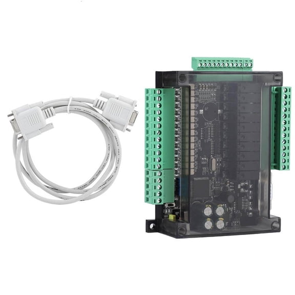 MOMOJIA Industrial PLC Controller FX3U 24MR With Connection Cable 32Bit MCU Ladder Logical Programming