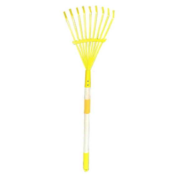 MOMOJIA Kids Harrow for Leaves Metal Small Lawn Harrow with Handle and Leaf Harrow Garden Tools for Kids Boys and Girls Gardening