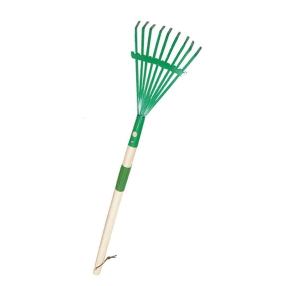MOMOJIA Kids Harrow for Leaves Metal Small Lawn Harrow with Handle and Leaf Harrow Garden Tools for Kids Boys and Girls Gardening