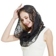 MOMOJIA Lace Chapel Veil Scarf Mantilla Veil Catholic Church Veil Lace Head Cover