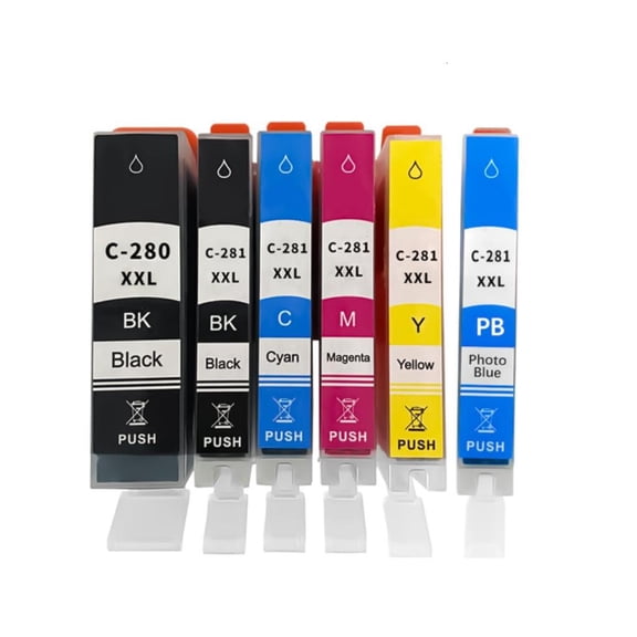 MOMOJIA Large Capacity 6 Color Ink Cartridges Pack Of 2 For PGI280 CLI281 XXL Printers Cost Effective And Environmentally Solution
