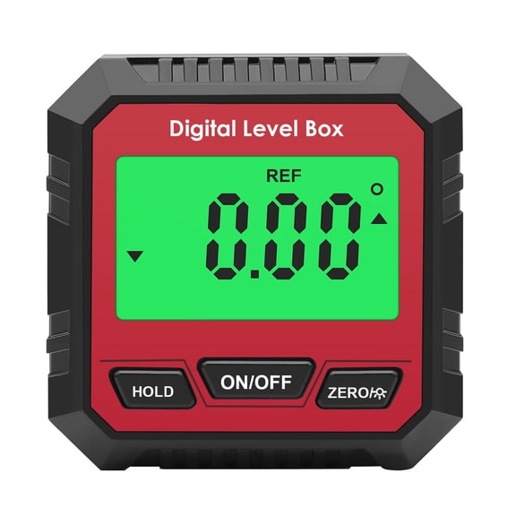 MOMOJIA Portable Electronic Level & Angle Gauge Angle Finder with Bubble for w/o Bubble Level & Magnetic Base for Carpentry Buil