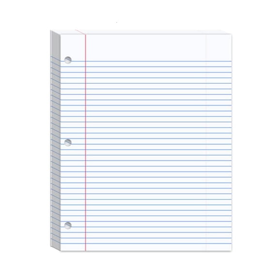 MOMOJIA Lined Refill Paper Sheets 200 Sheets Loose Leaf Paper Practical Paper Texture