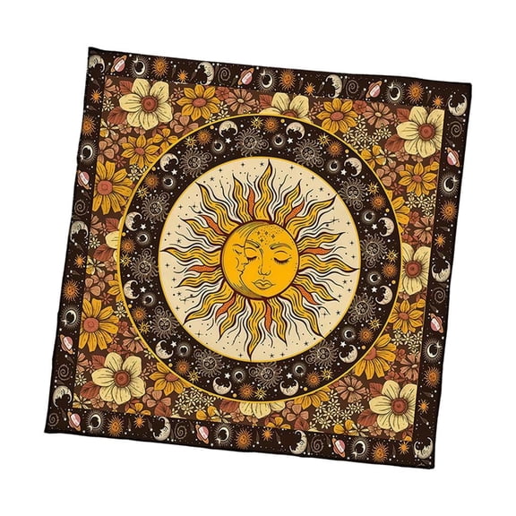 MOMOJIA Luxurious Tablecloth Material Occult Motifs Slip Base 50x50 60x60 75x75cm Foldable
