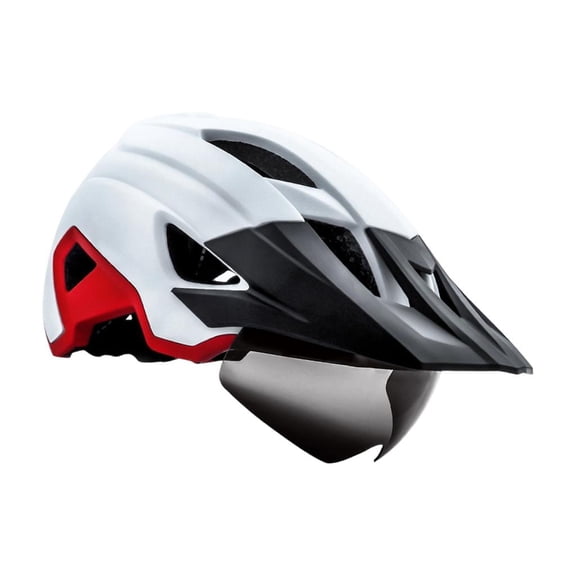 MOMOJIA Magnetic Detachable Visors Helmet With Built In LED Light USB Rechargeable For Night Cycling Safety PC Cycling Helmet