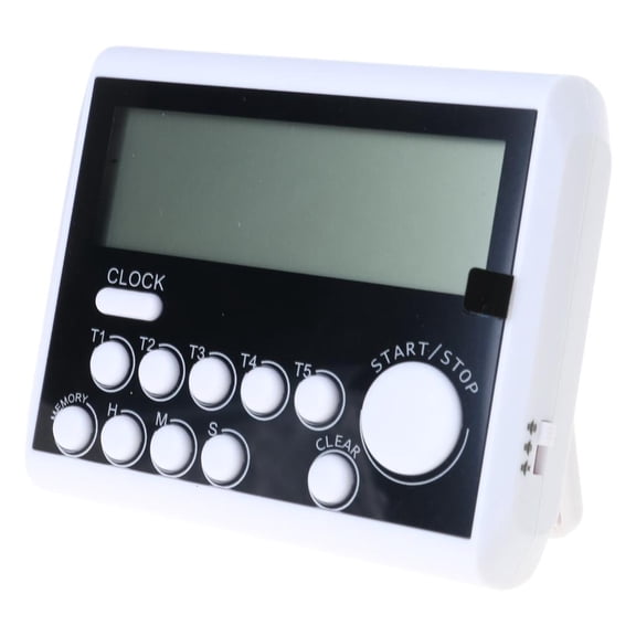 MOMOJIA Magnetic Kitchen Timer 5 channel Large Screen Study Timer Multiple for Cooking