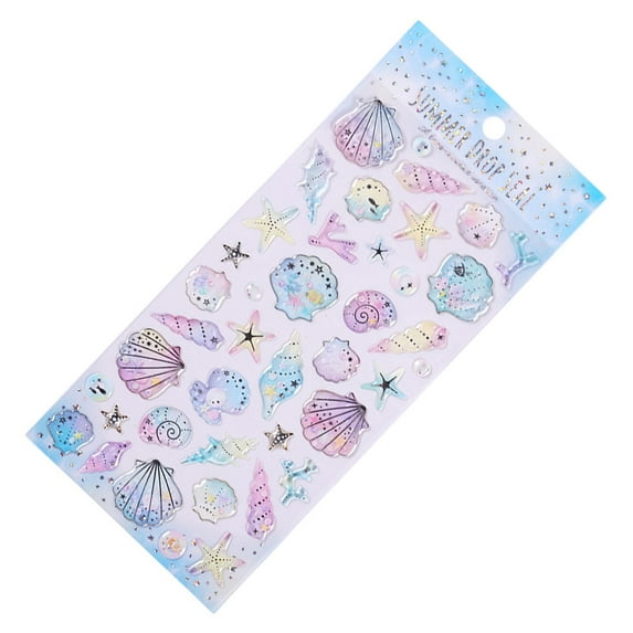 MOMOJIA Marine Creature Embossed PVC Sticker For Notebook Journal Phone Case Kids Room