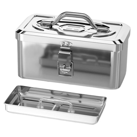 MOMOJIA Mechanic Tool Box Storage Professional Tool Suitcase Stainless Steel Hard Case Outdoor Storage Box Case Accessories