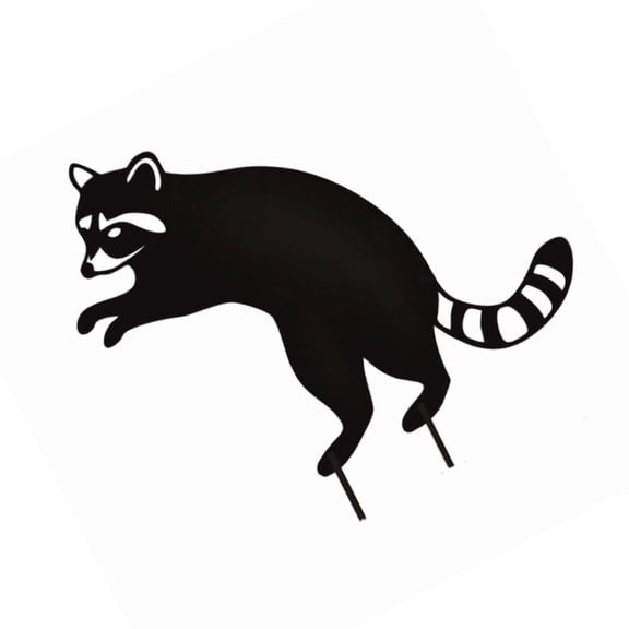 MOMOJIA Metal Raccoon Decorative Garden Stake for Lover Gift Raccoon Sculpture