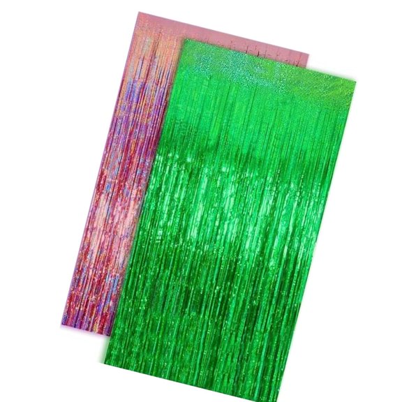 MOMOJIA Metallic Foil Tassels Backdrop for Birthdays Graduations Weddings Tinsel Curtain