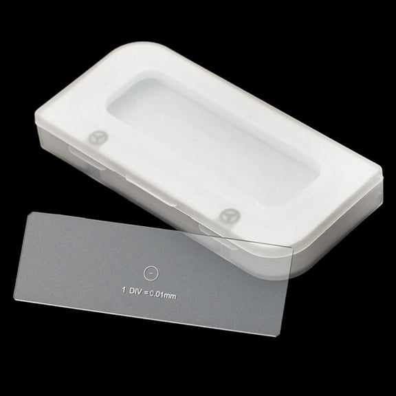 MOMOJIA 0.01mm Microscope Calibration Slide Stage Micrometer High Precision Eyepiece Calibration Ruler Slides Ocular Reticle