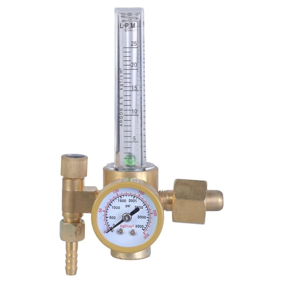 MOMOJIA Upgrade Argon Gas Regulator Flowmeter 0-25lpm Full Copper Gas Values Welding