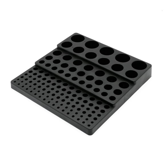 MOMOJIA Milling Bit Storage Tray with 131 Holes,Plastic Drill Bit Endmill Storage Box for 4-32mm Milling Cutter Tool